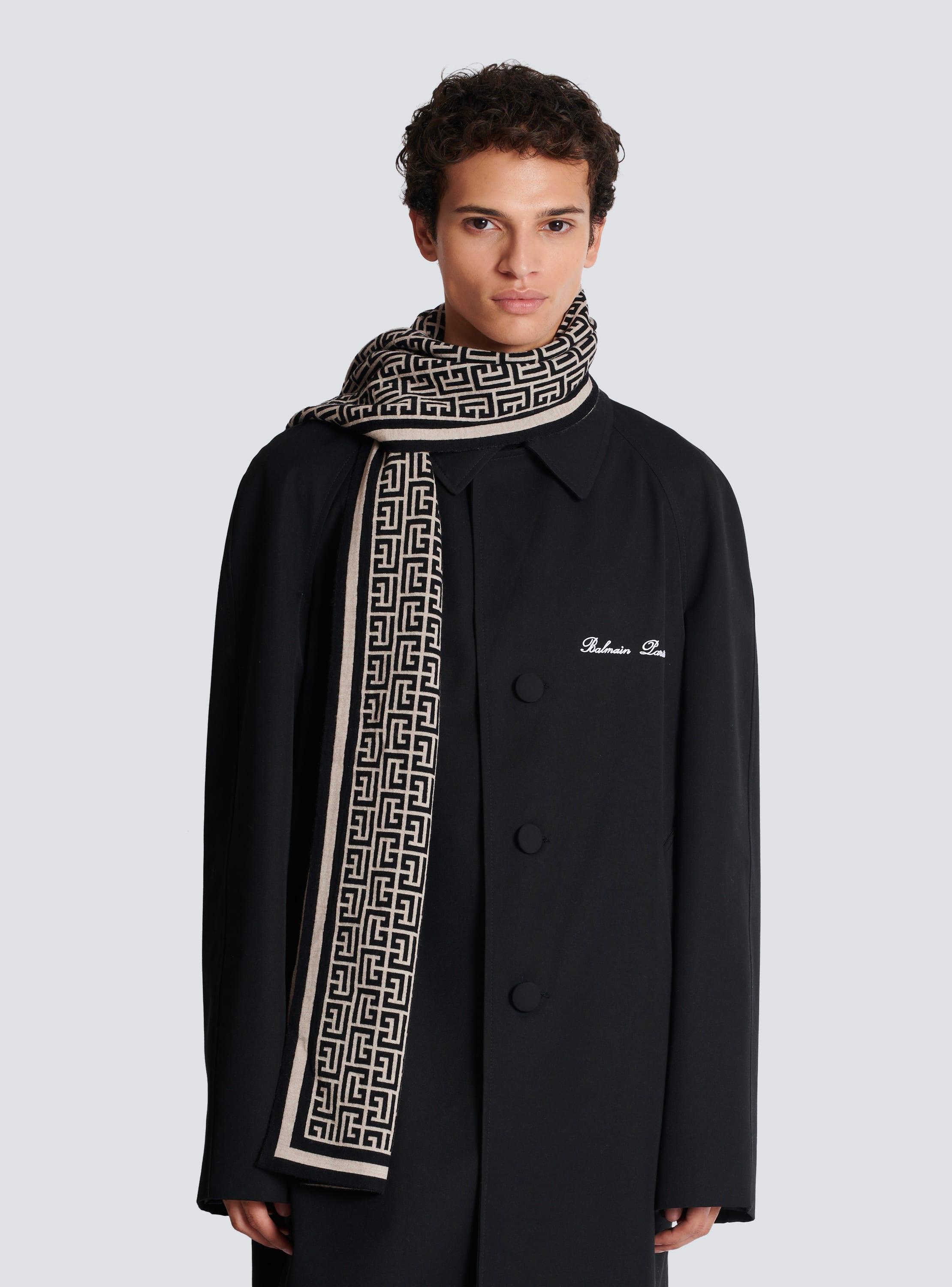 Wool scarf with monogram Product Image