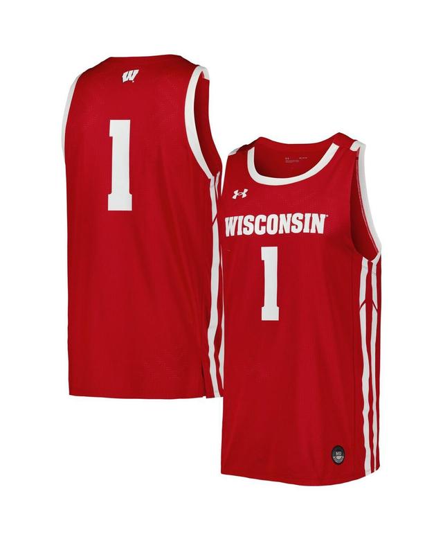 Mens Under Armour Wisconsin Badgers Replica Basketball Jersey Product Image