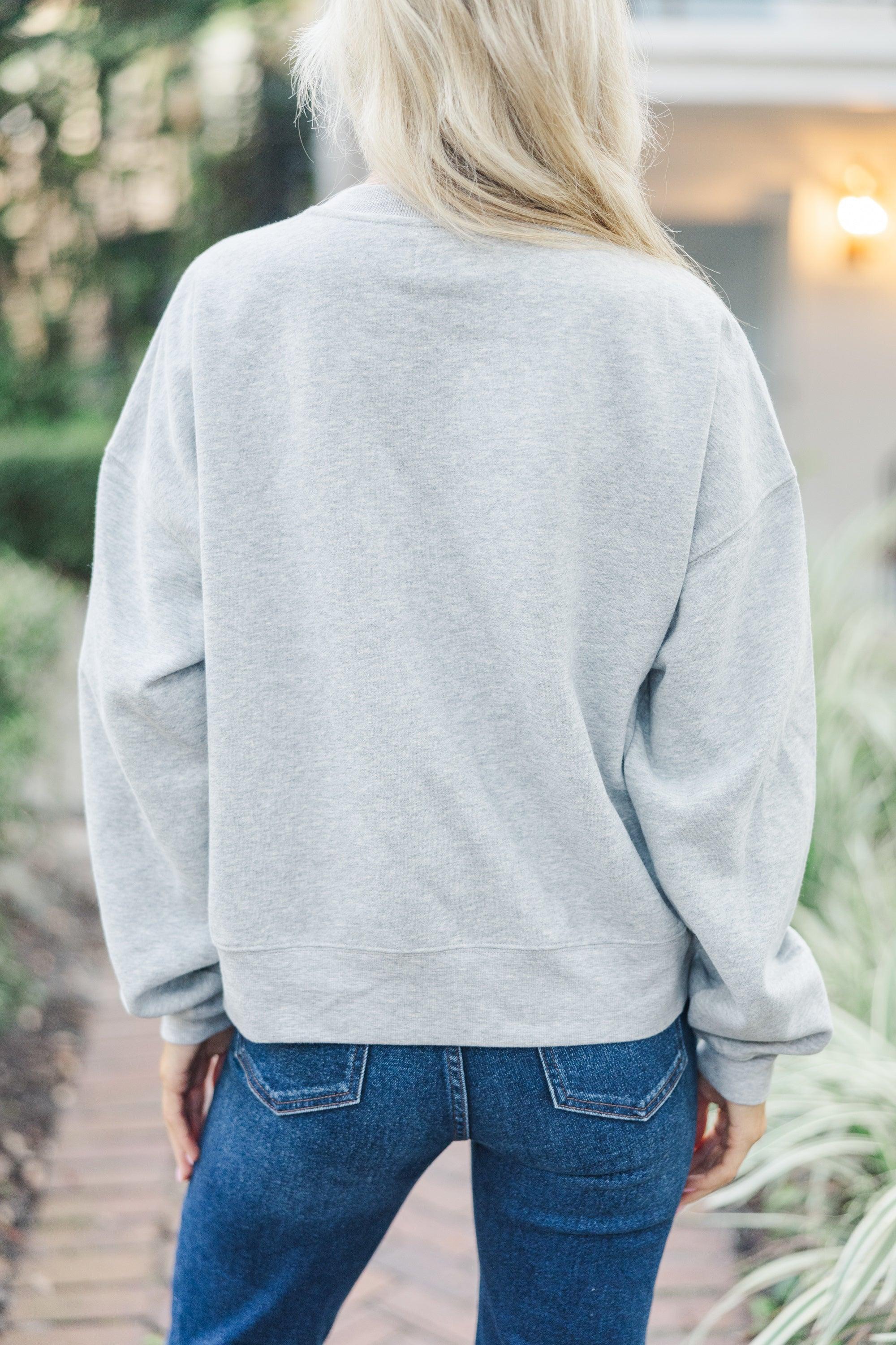 Game Day Icons Heather Grey Graphic Sweatshirt Female Product Image