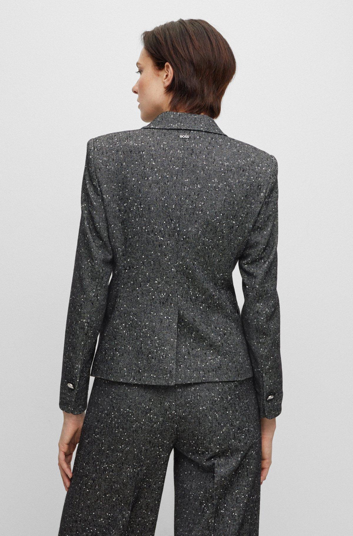 Slim-fit jacket in structured tweed Product Image