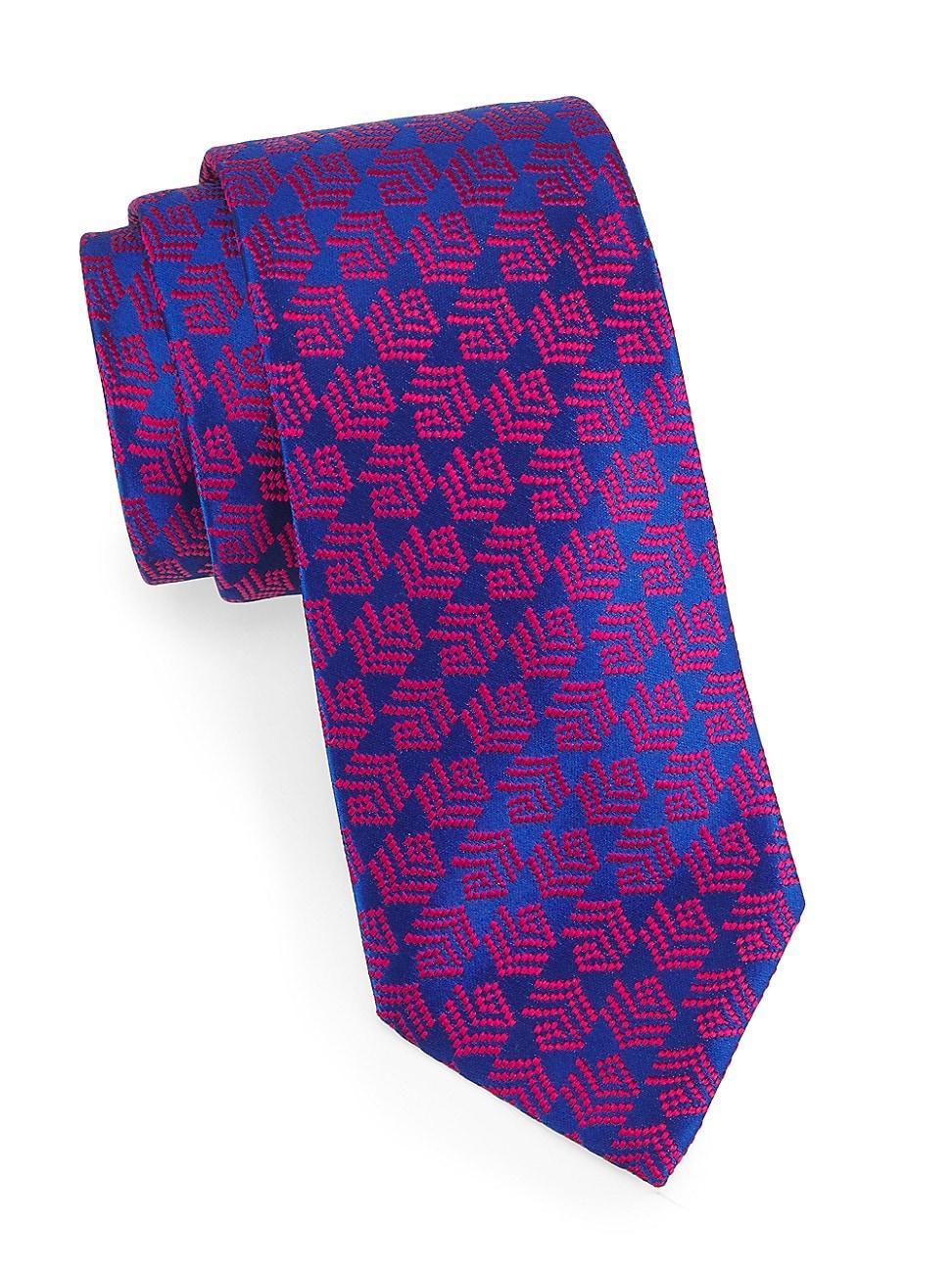 Mens Diagonal Stripe Silk Jacquard Tie Product Image