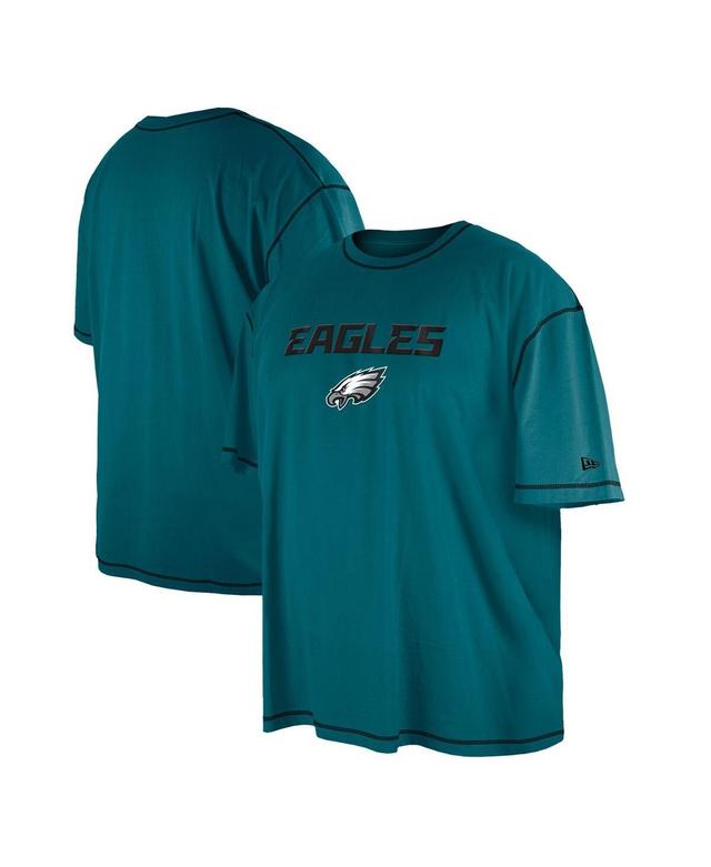 Mens New Era Midnight Green Philadelphia Eagles Third Down Big and Tall Puff Print T-shirt Product Image