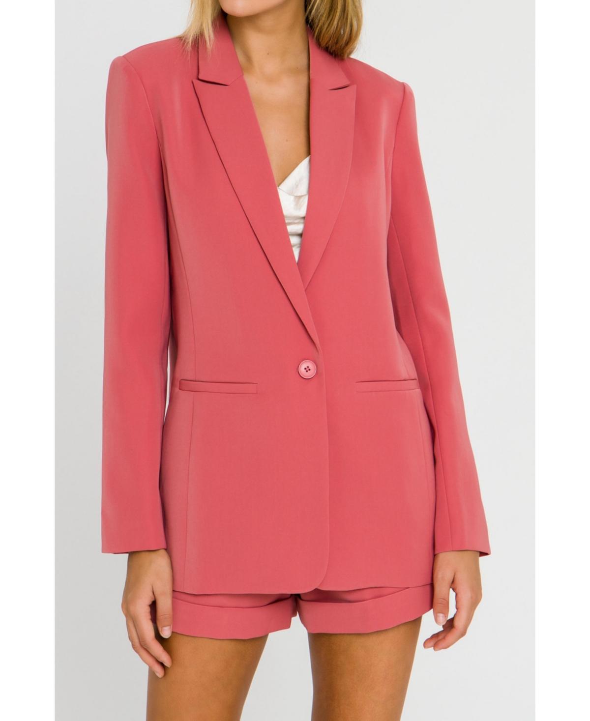 Womens Single-Breasted Blazer Product Image