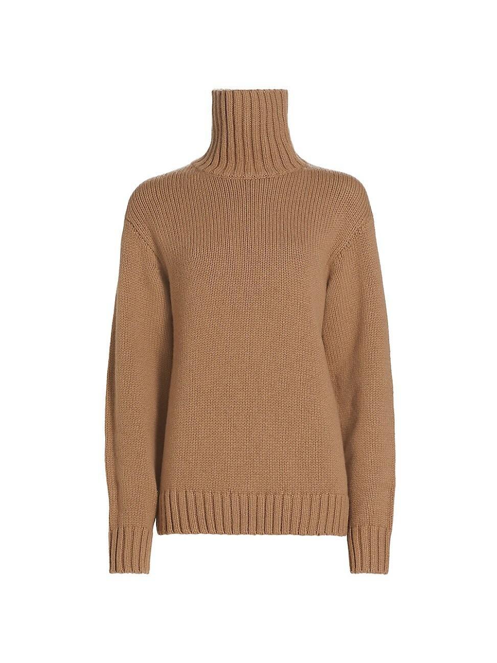 Womens Wool-Blend Turtleneck Sweater Product Image