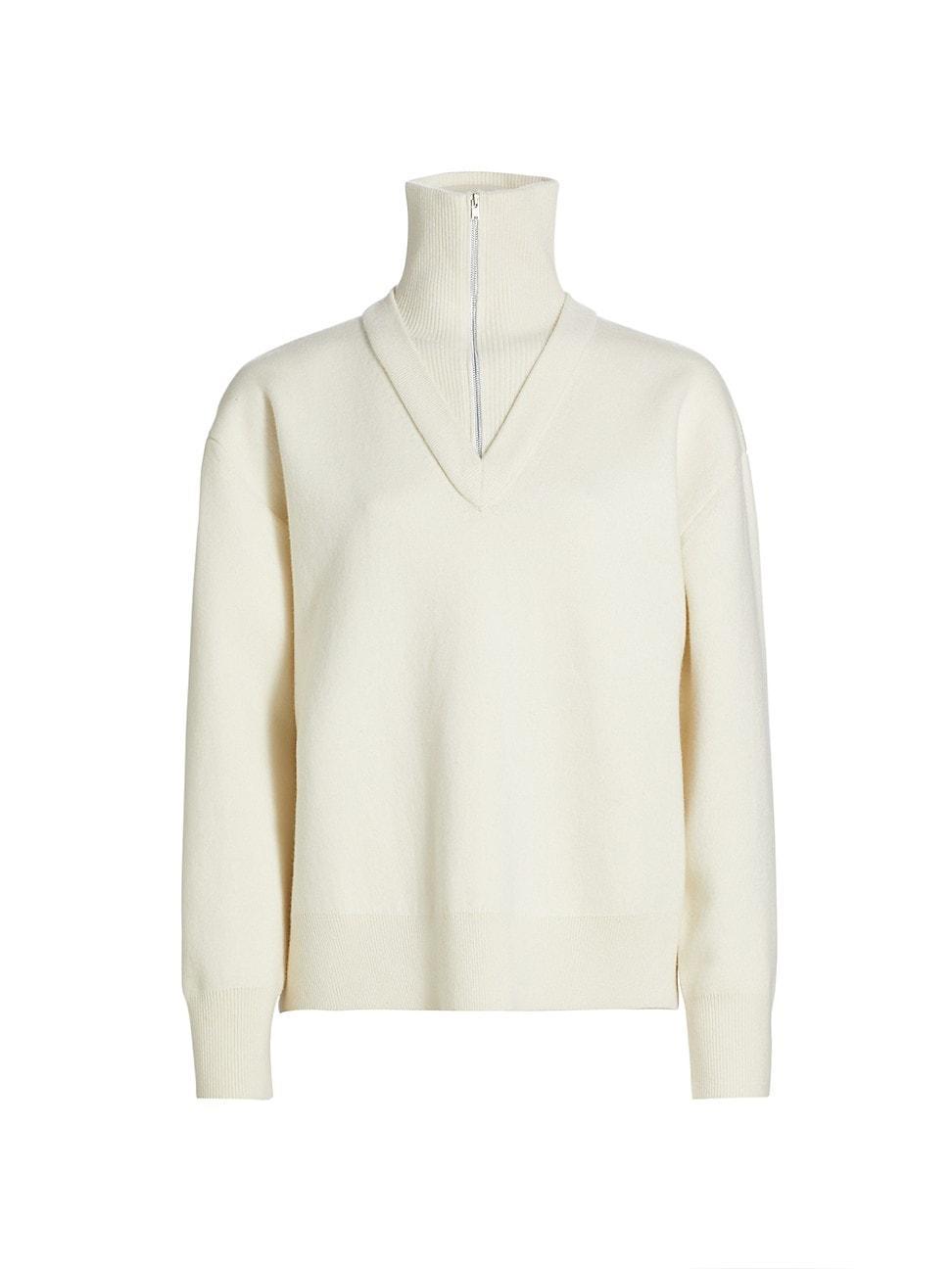 Womens Wool-Cashmere Mock-Turtleneck Sweater product image