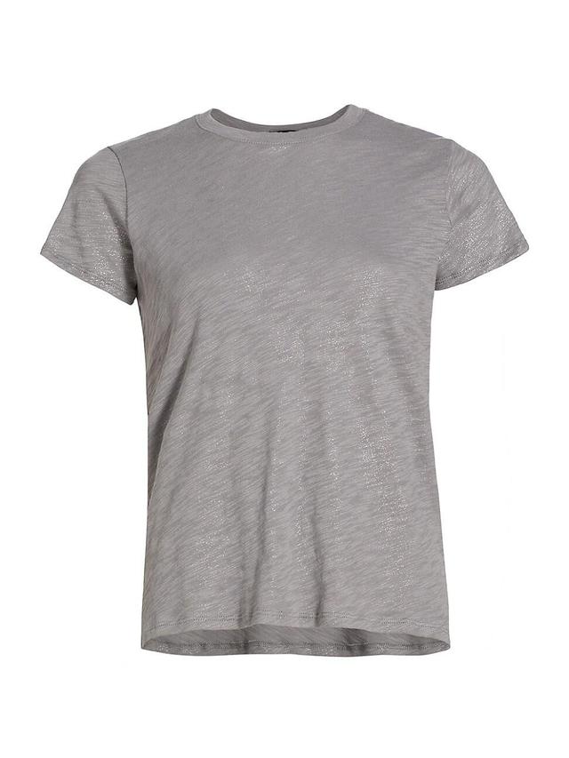 Womens Schoolboy Metallic Cotton Tee Product Image