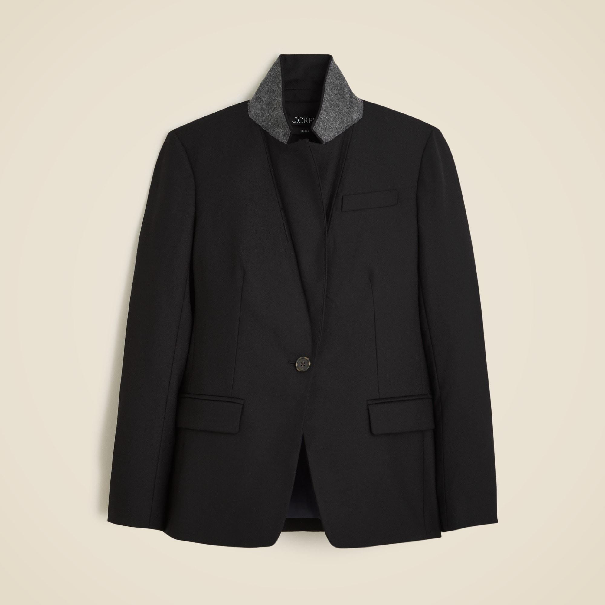 Helena blazer in wool-blend flannel Product Image