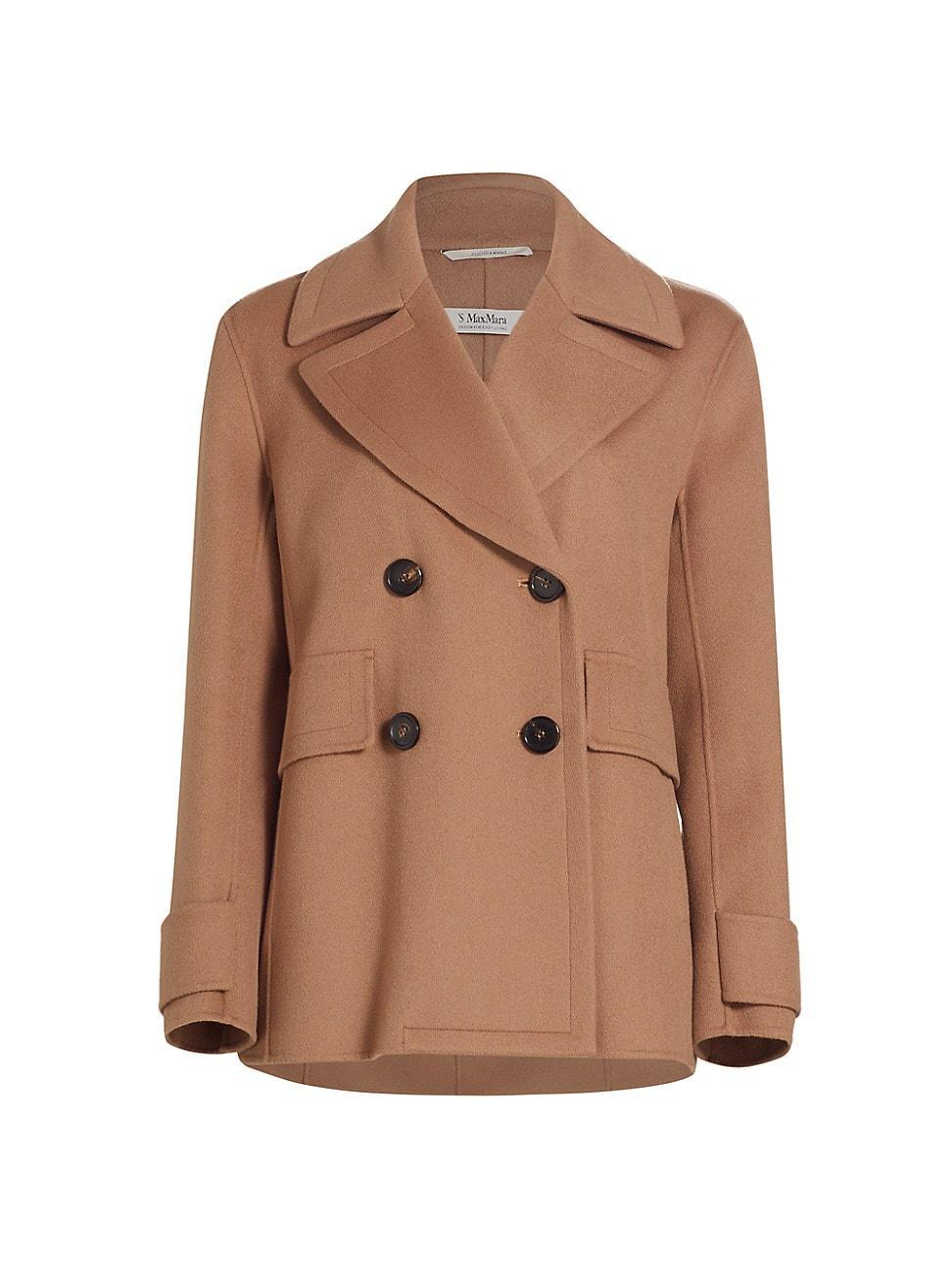 Womens Cloe Double-Breasted Wool Jacket product image