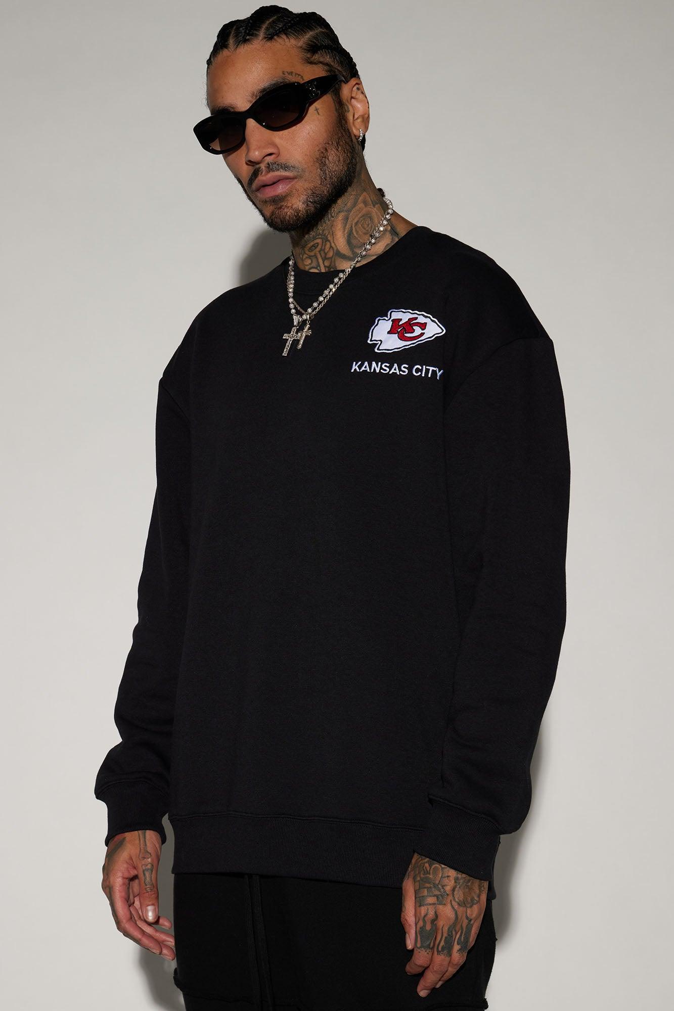 Chiefs Higher Education Fleece Crew Neck Sweater - Black/combo Product Image