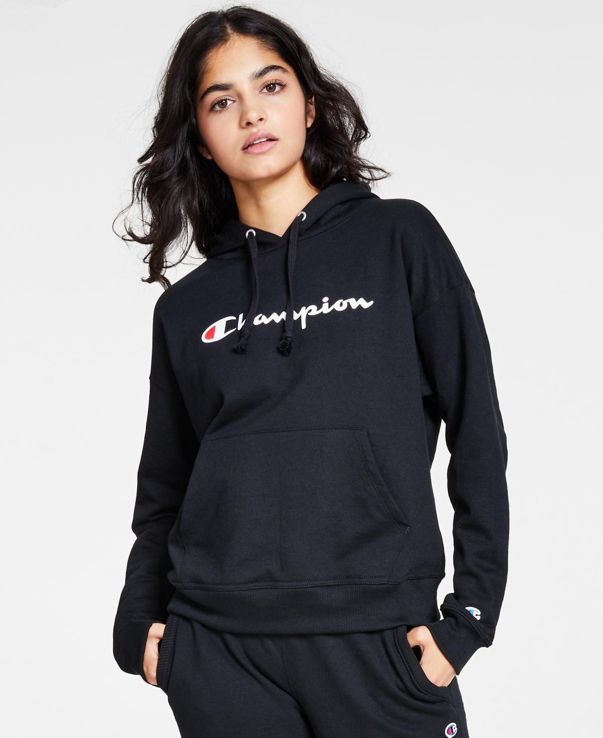 Champion Womens Relaxed Logo Fleece Sweatshirt Hoodie Product Image