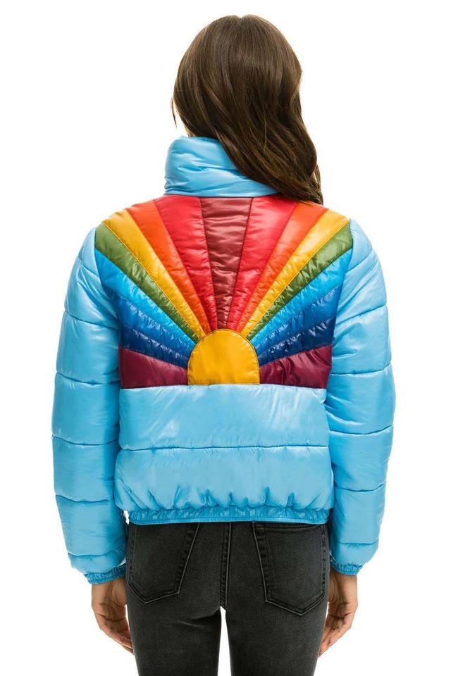 SUNBURST APRES PUFFER JACKET - GLOSSY SKY Female Product Image