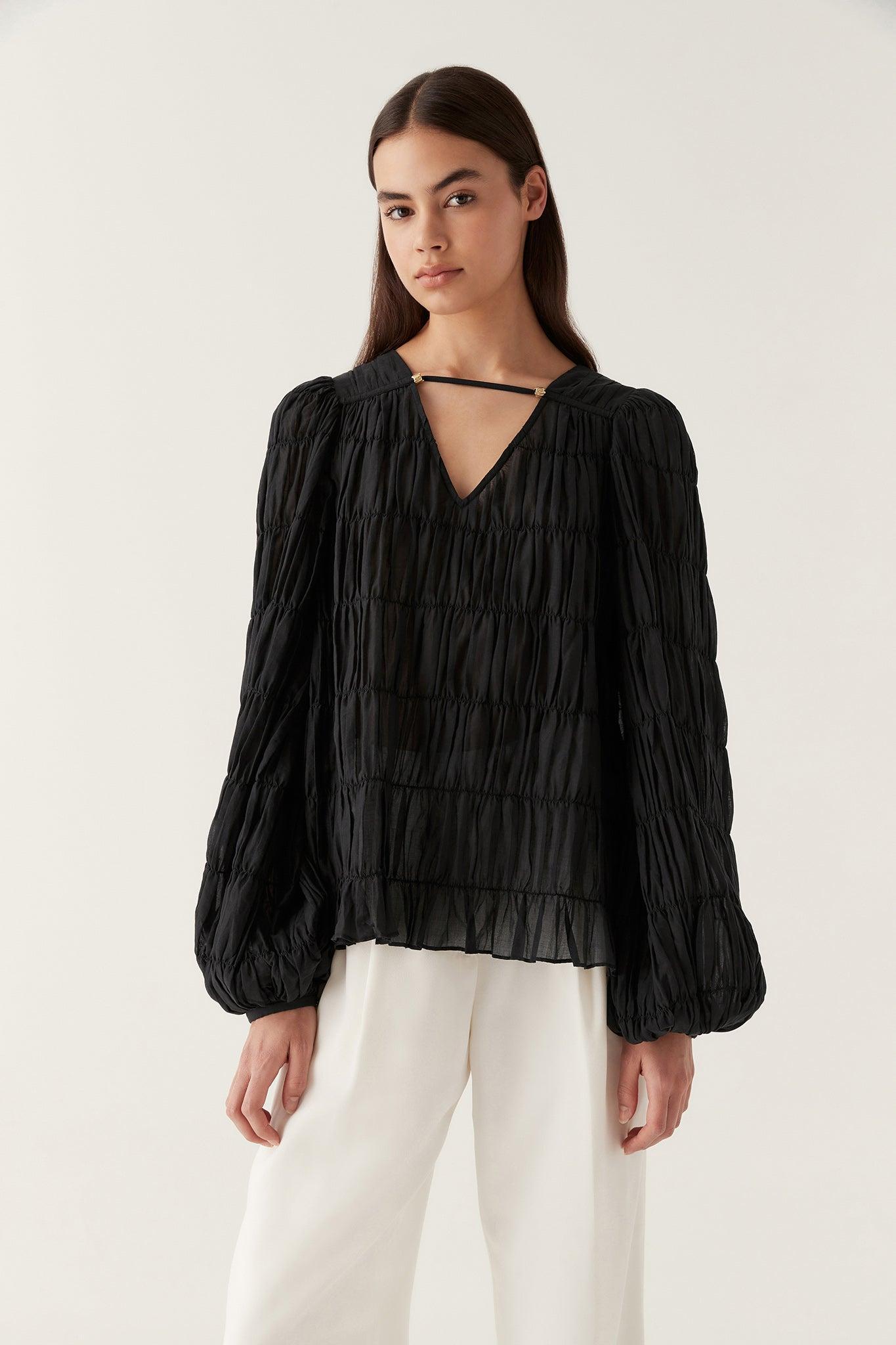 Evelina Ruched Blouse Product Image