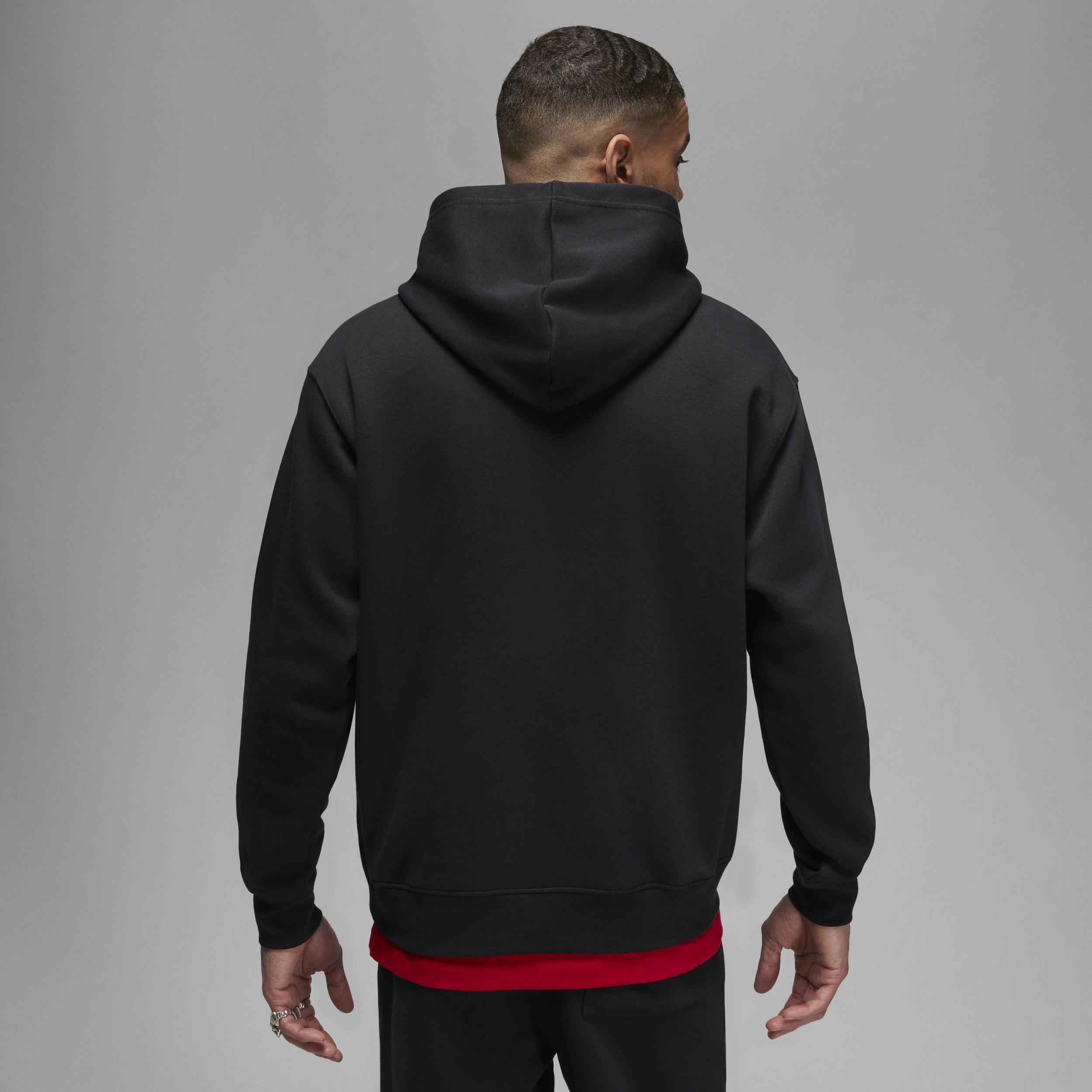 Jordan Mens Essential Fleece Pullover - Black/White Product Image