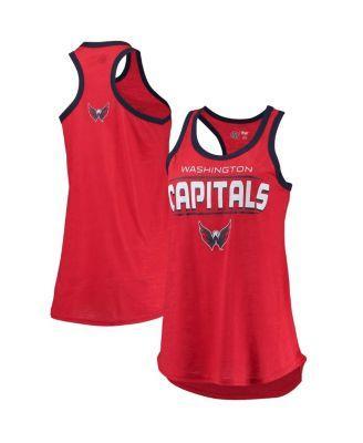 Womens G-iii Sports by Carl Banks Red Washington Capitals Showdown Slub Racerback Tank Top Product Image