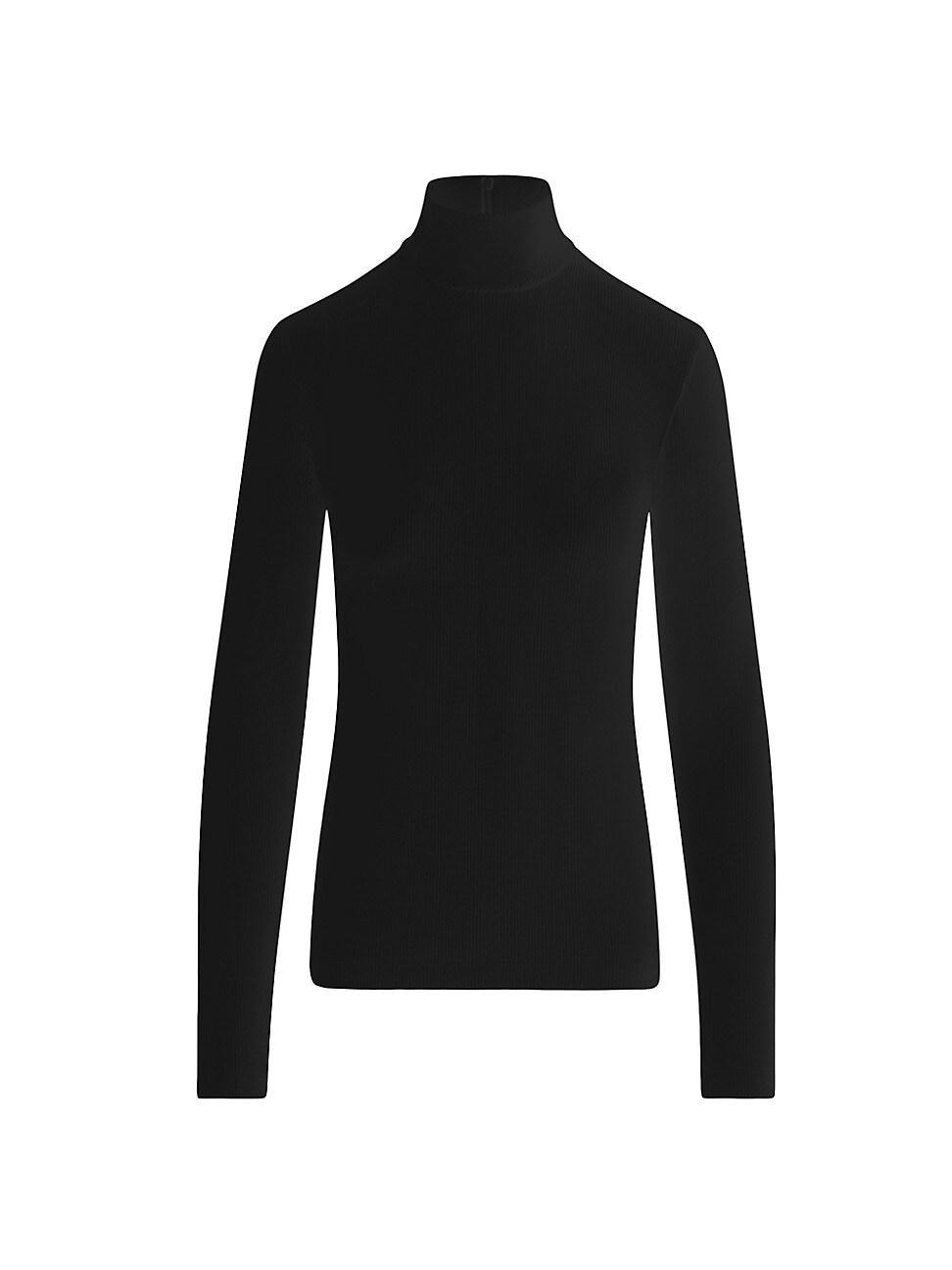 Womens Corduroy Jersey Long-Sleeve Blouse Product Image