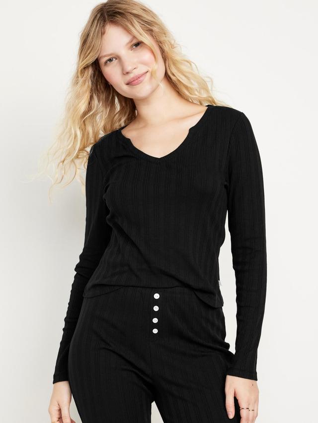 Pointelle Knit Pajama Top for Women Product Image