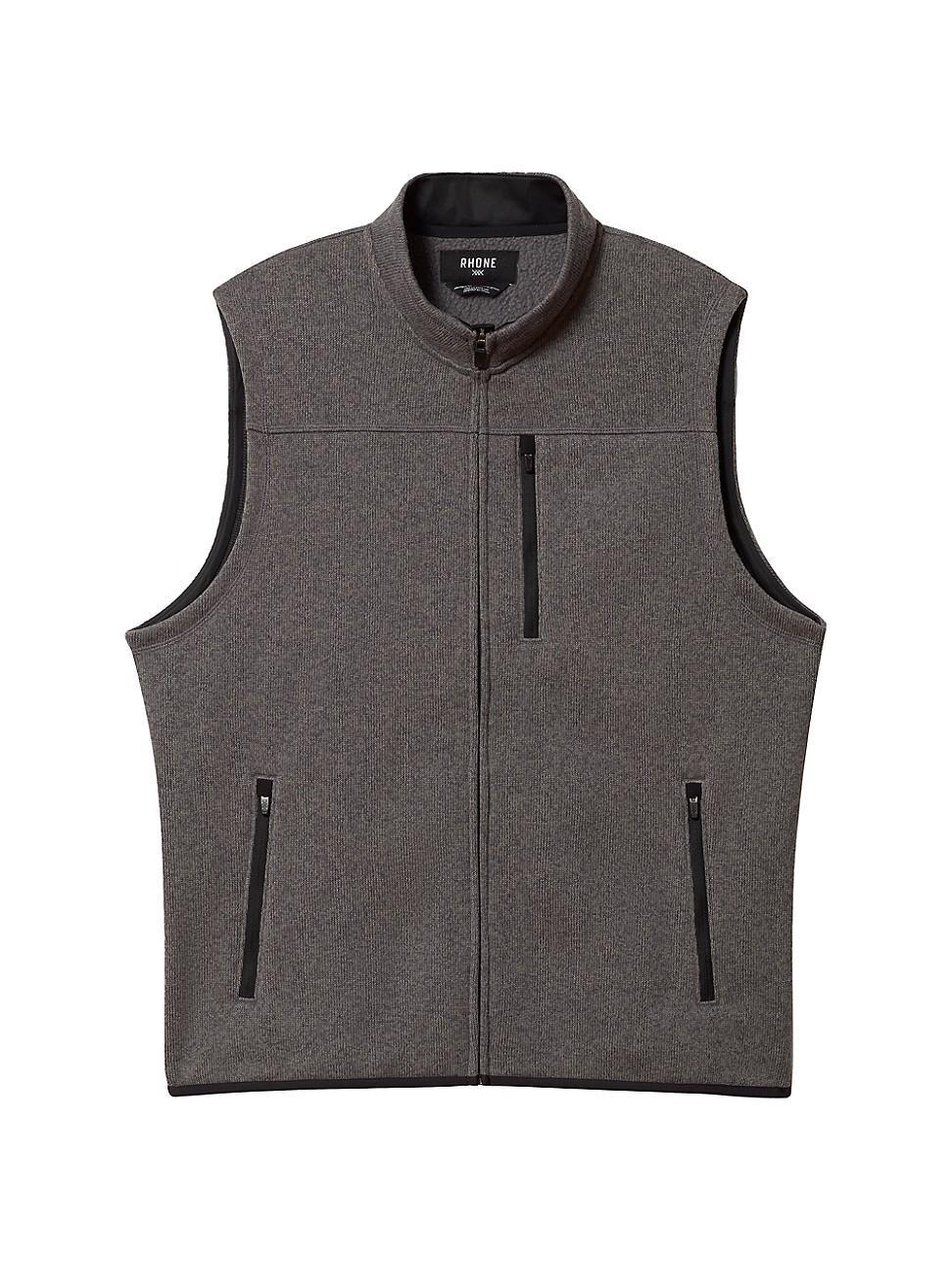 Mens Fleece Stand-Collar Vest Product Image