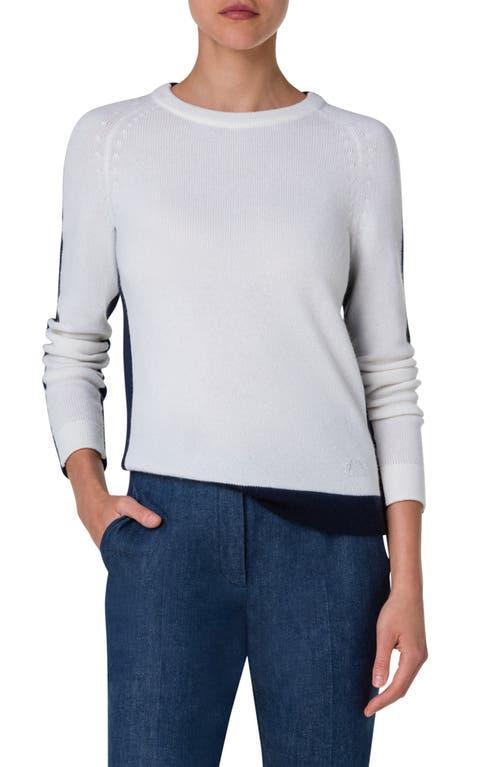 Womens Two-Tone Cashmere Sweater Product Image