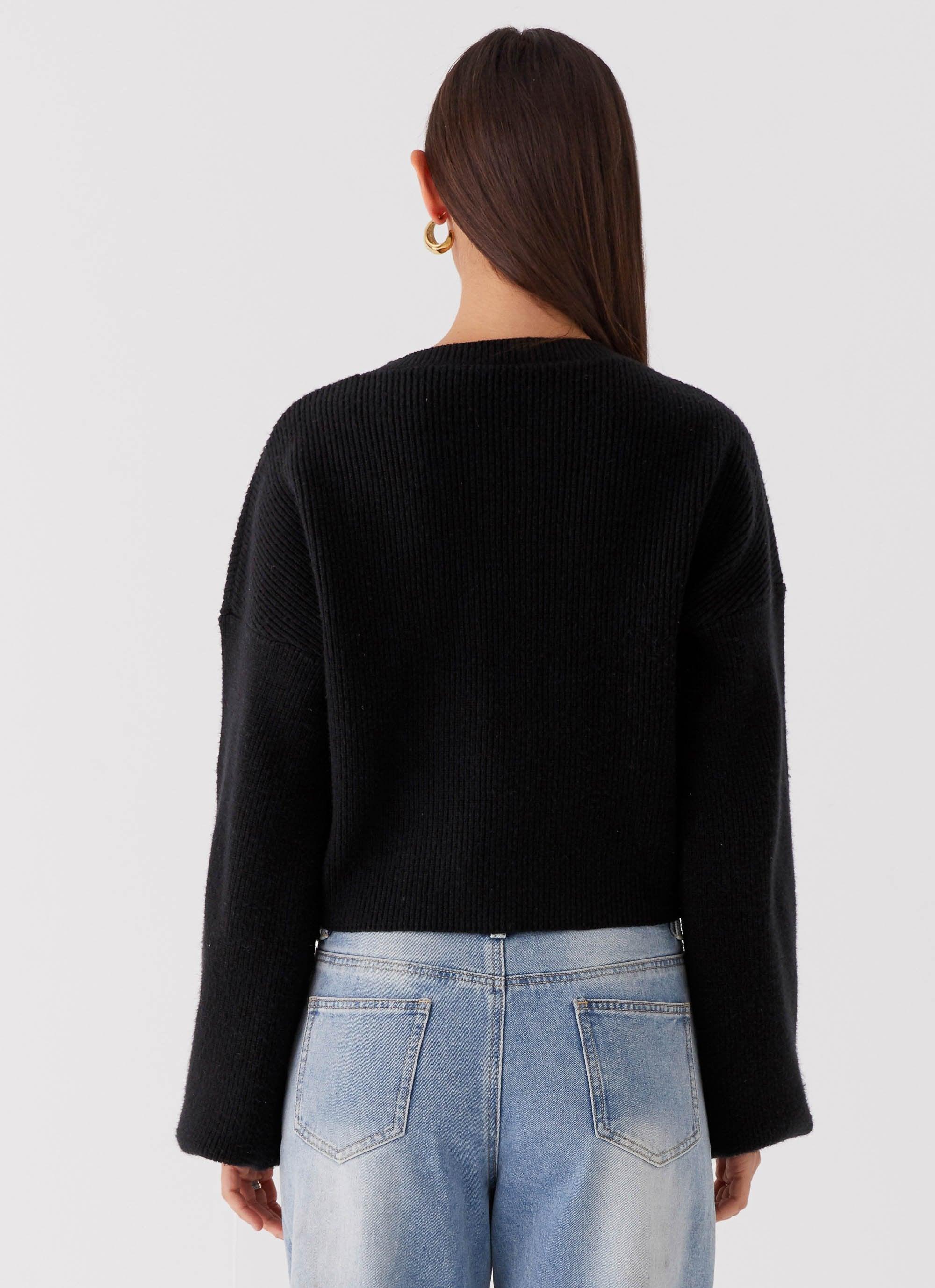 Daphne Knit Cardigan - Black Product Image