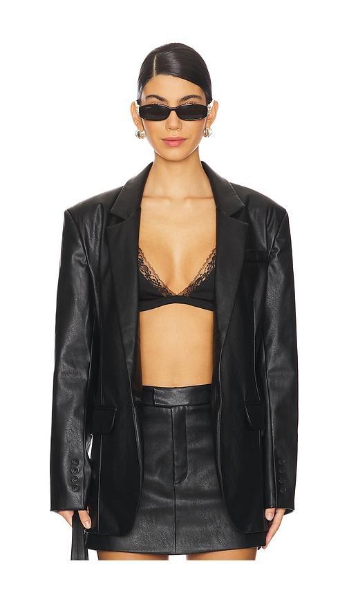 Farrell Faux Leather Blazer Product Image