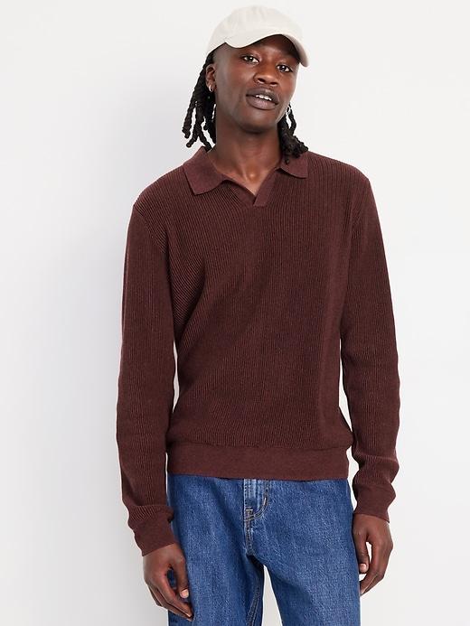 Relaxed Fit Polo Sweater Product Image