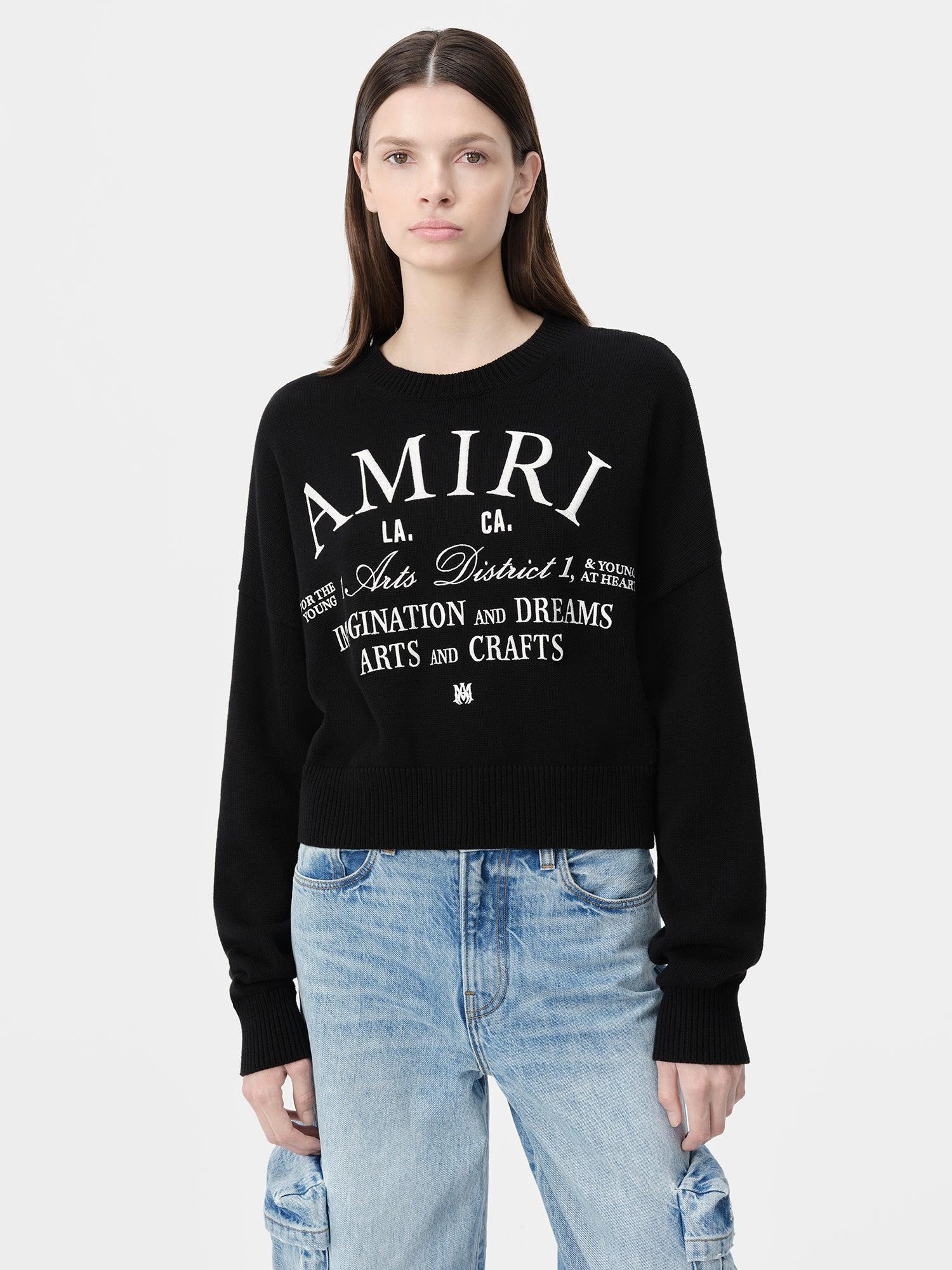 WOMEN - WOMEN'S AMIRI ARTS DISTRICT CREW - Black Female Product Image