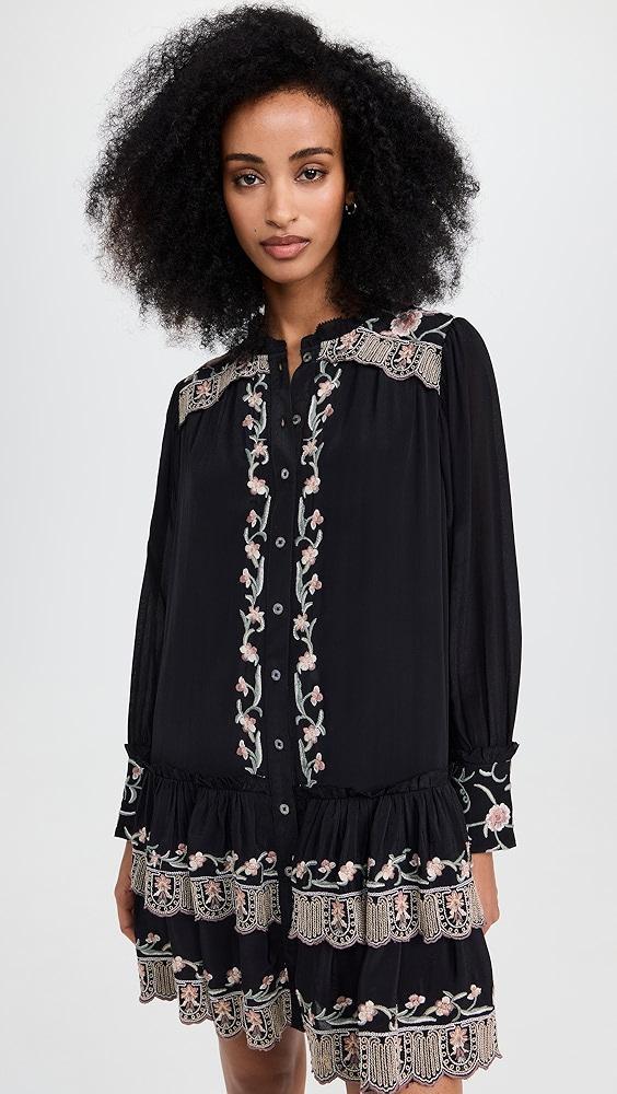 Sea Lacey Embroidery Long Sleeve Tunic Dress | Shopbop Product Image