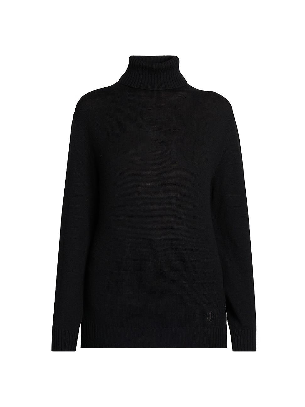 Womens Voluminized Wool Turtleneck Sweater Product Image