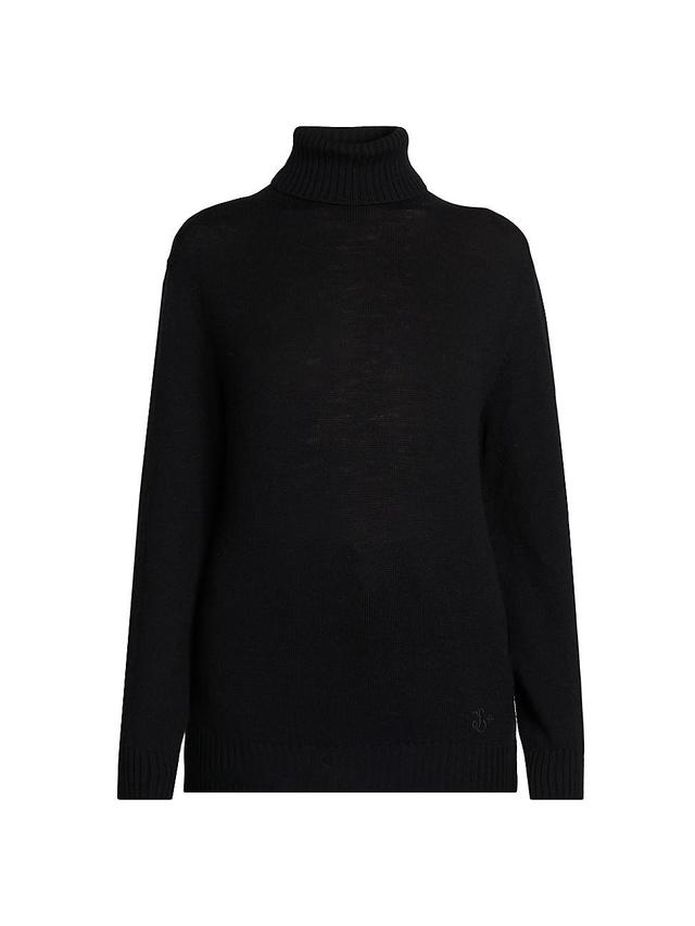 Womens Voluminized Wool Turtleneck Sweater Product Image