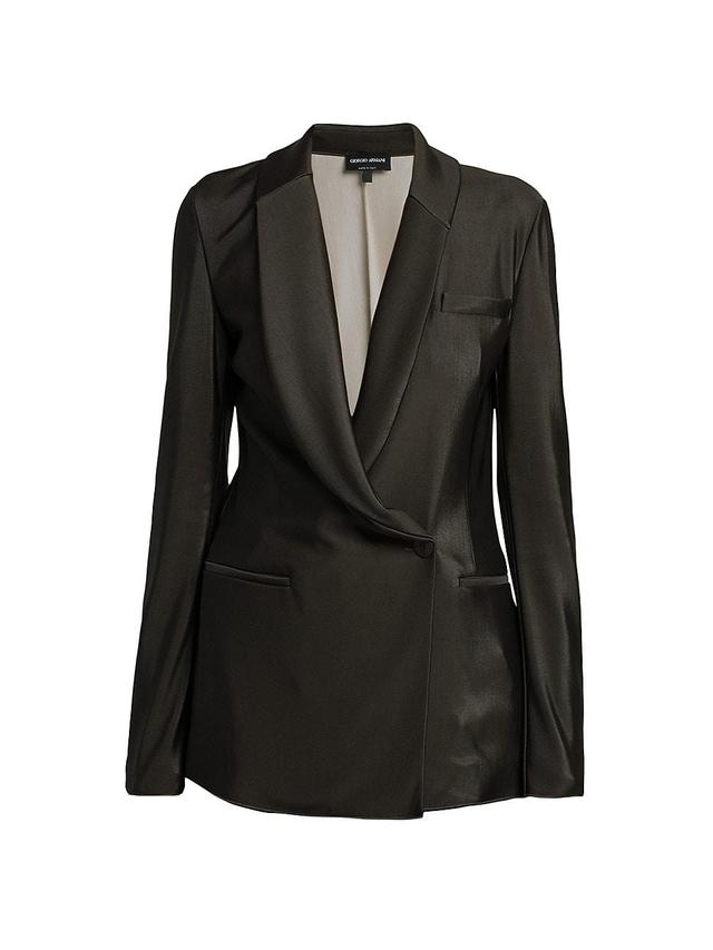 Womens Jersey Draped Blazer Product Image