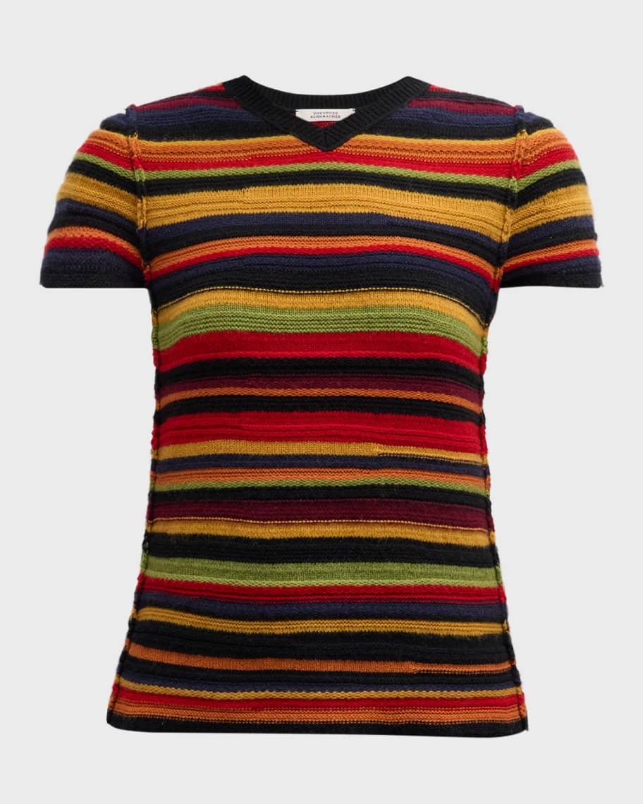 Colorful Luxury Striped Cashmere Pullover product image