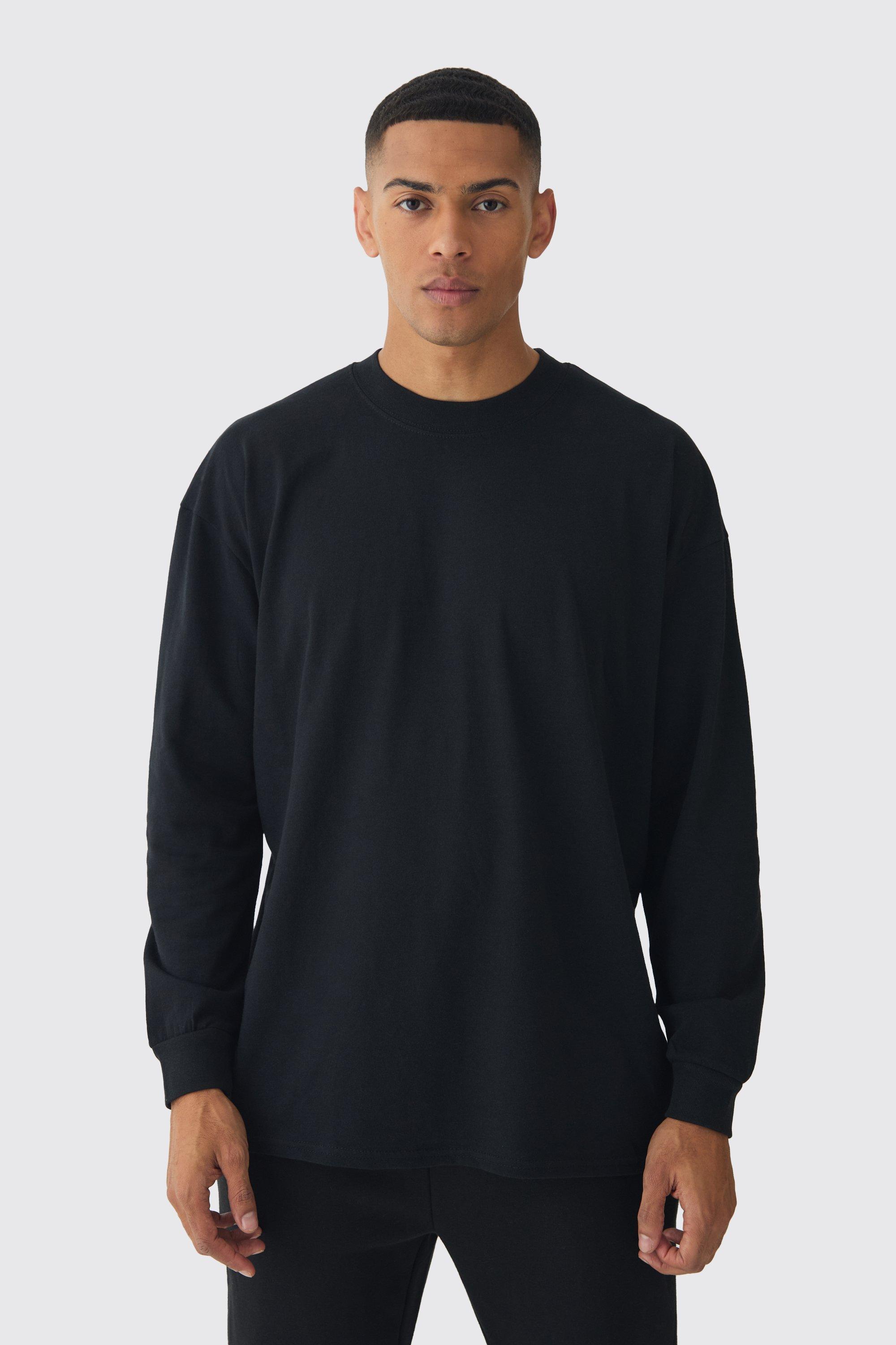 Oversized Long Sleeve Crew Neck T-shirt | boohooMAN USA Product Image