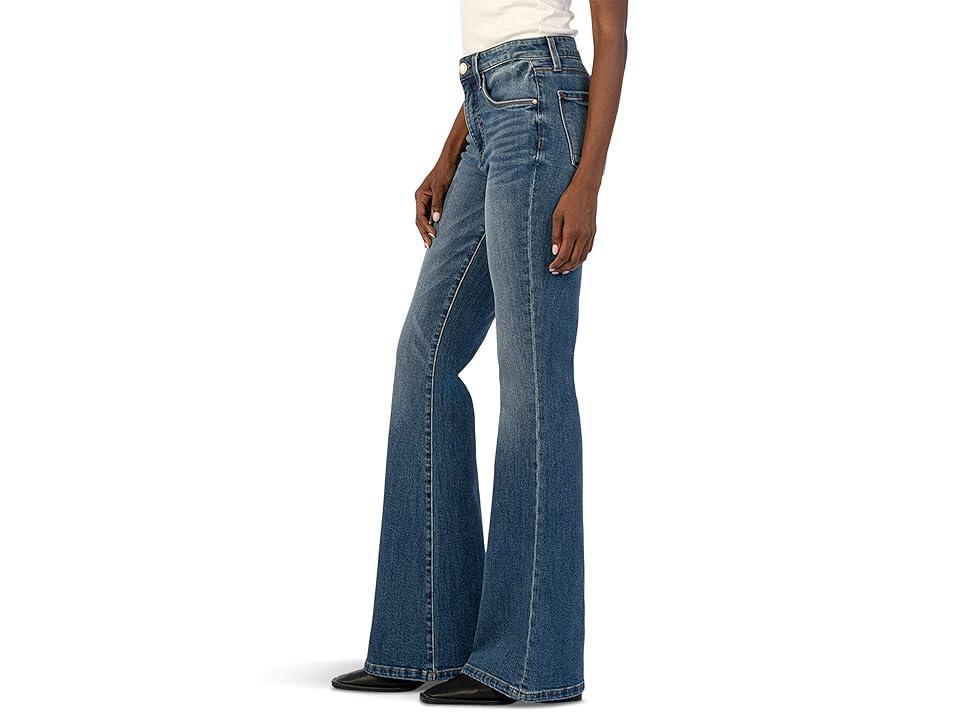 KUT from the Kloth Ana High-Rise Fab Ab Super Flare In Counselled (Counselled) Women's Jeans Product Image