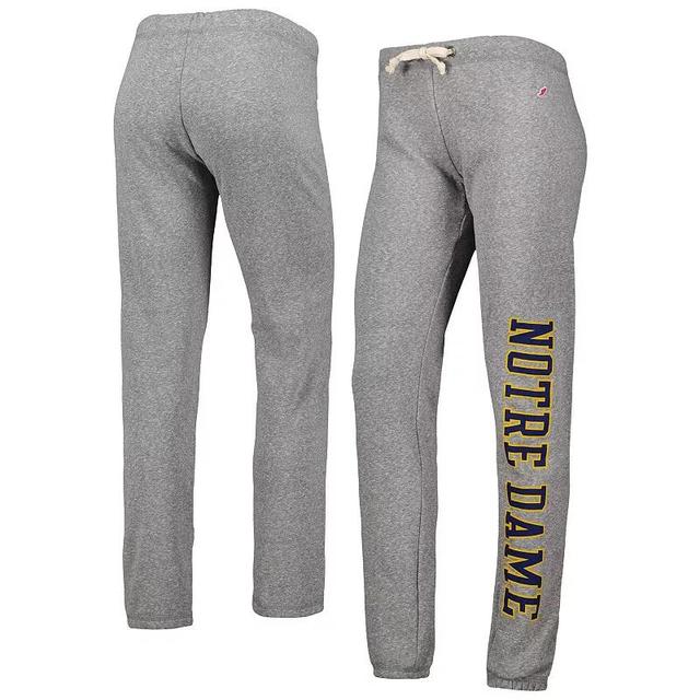 Womens League Collegiate Wear Heather Gray Notre Dame Fighting Irish Victory Springs Tri-Blend Jogger Pants Product Image