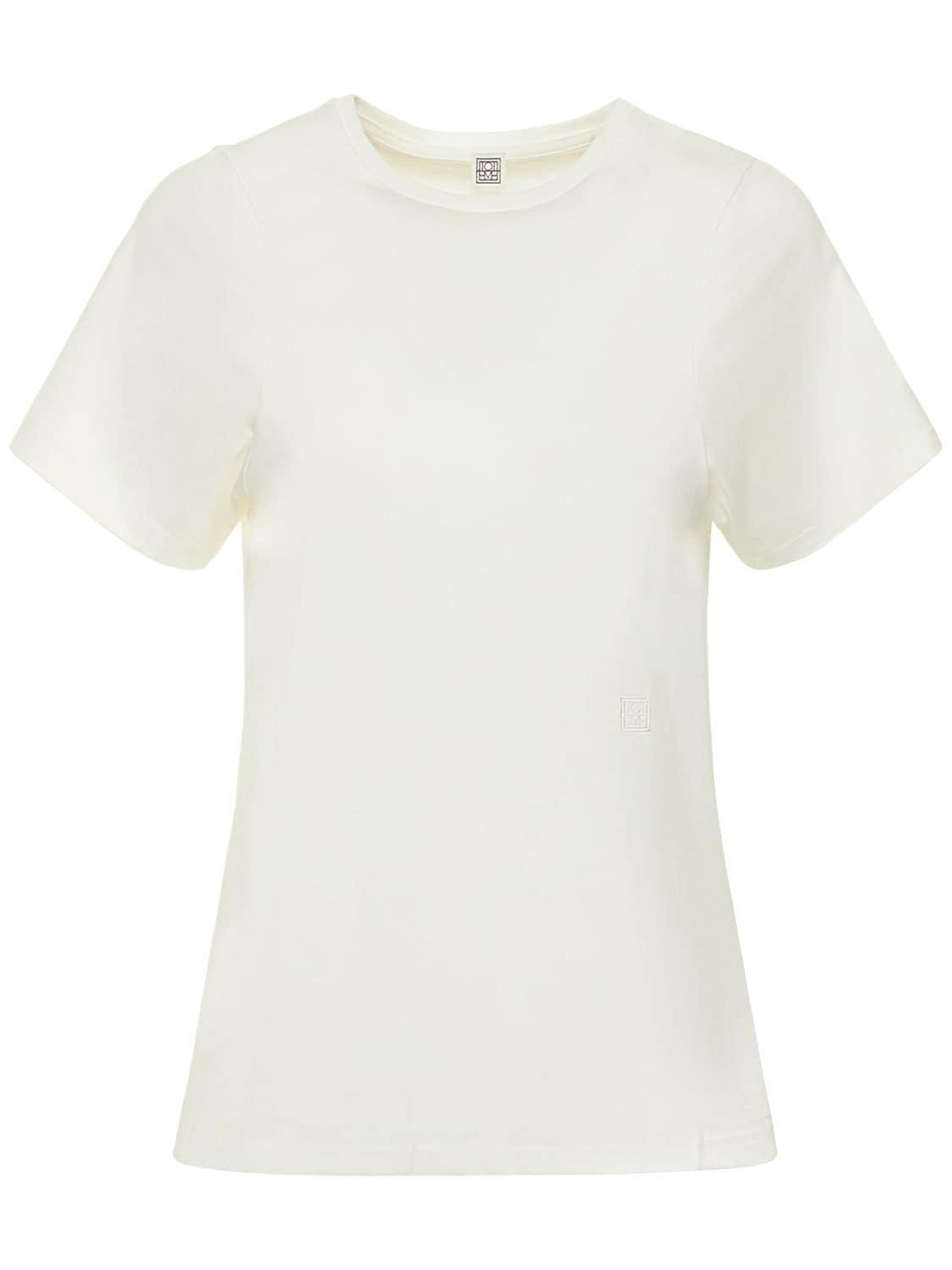 TOTÊME T-shirt In Off White 110 Product Image