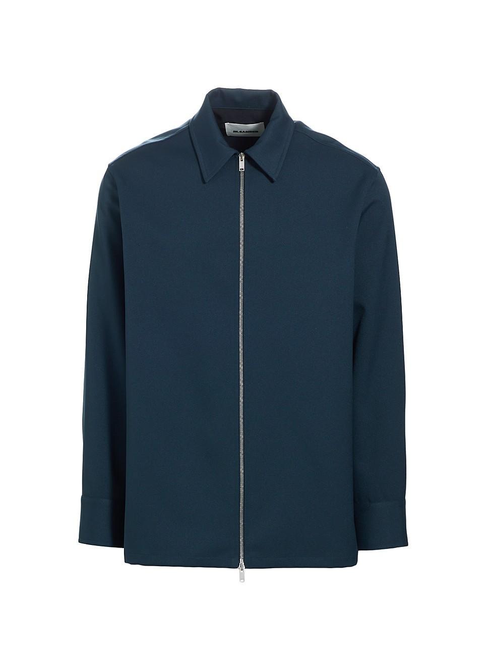 Mens Collared Zip Shirt Product Image