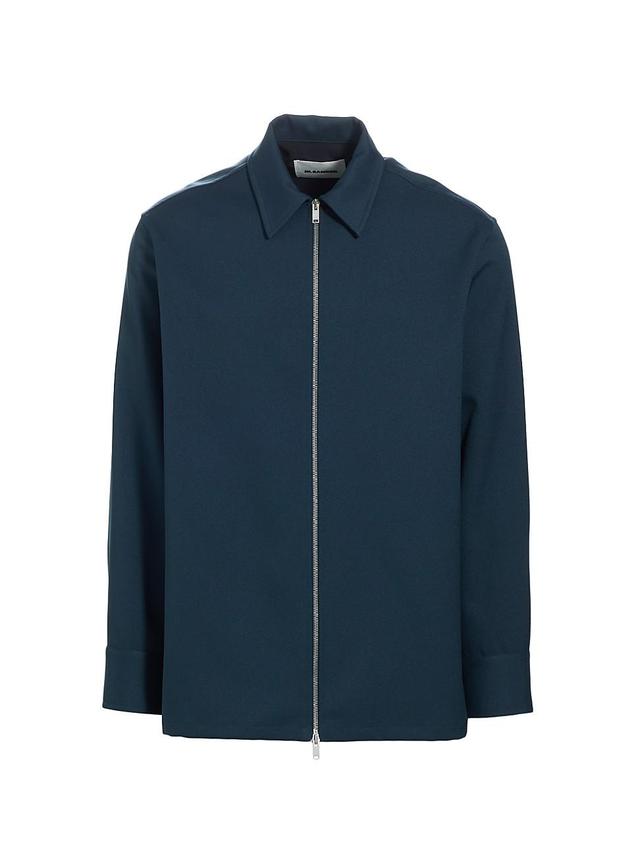 Mens Collared Zip Shirt Product Image