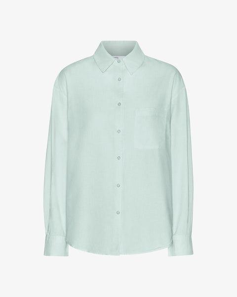 Organic Oversized Shirt - Light Aqua Product Image