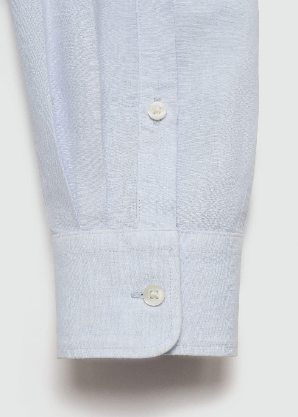 Classic-fit linen-blend shirt - Men | MANGO USA Product Image