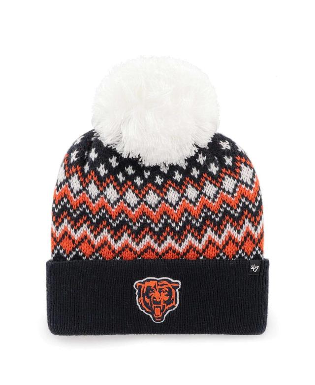 Womens 47 Chicago Bears Elsa Cuffed Knit Hat with Pom, Blue Product Image