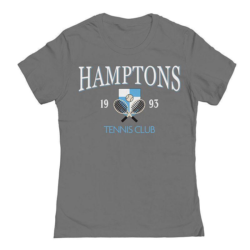 Juniors Hamptons Tennis League Womens Graphic Tee, Girls Grey Product Image