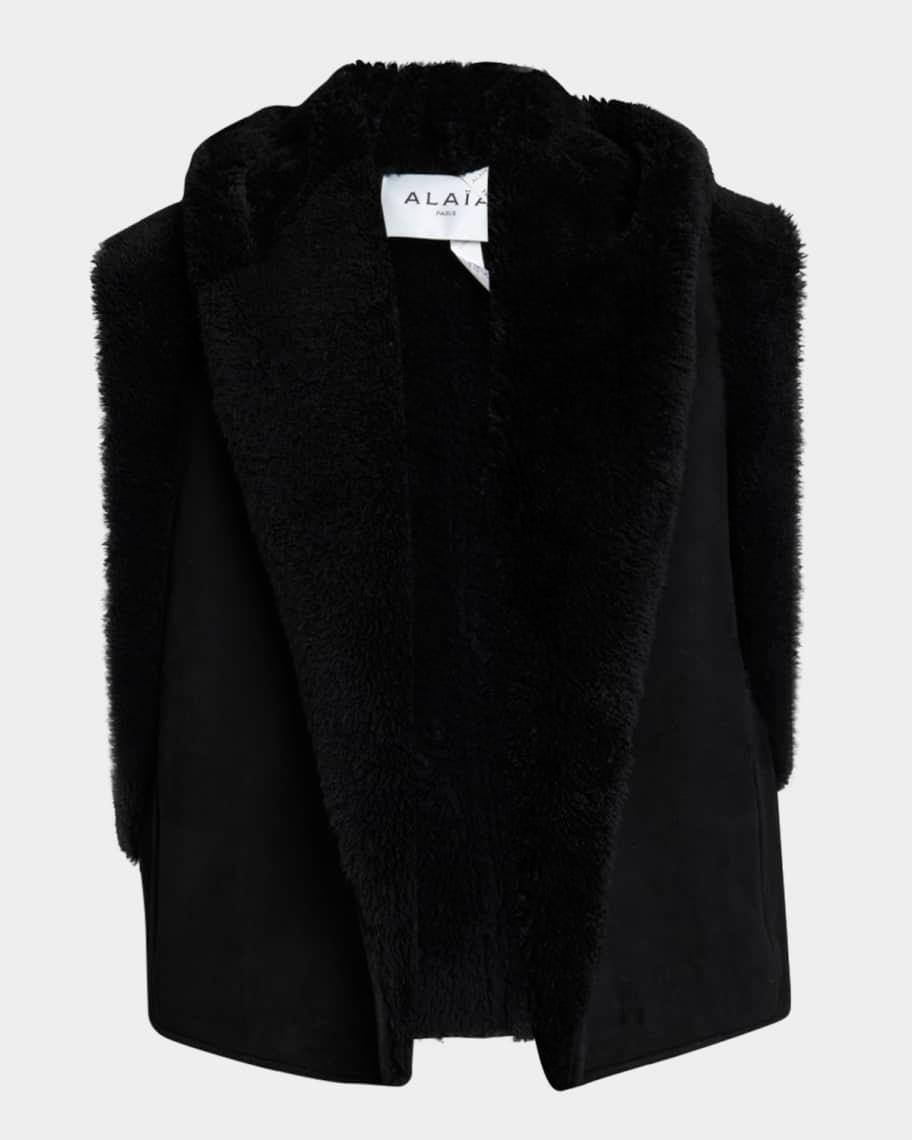 Sheep Shearling Hooded Vest product image