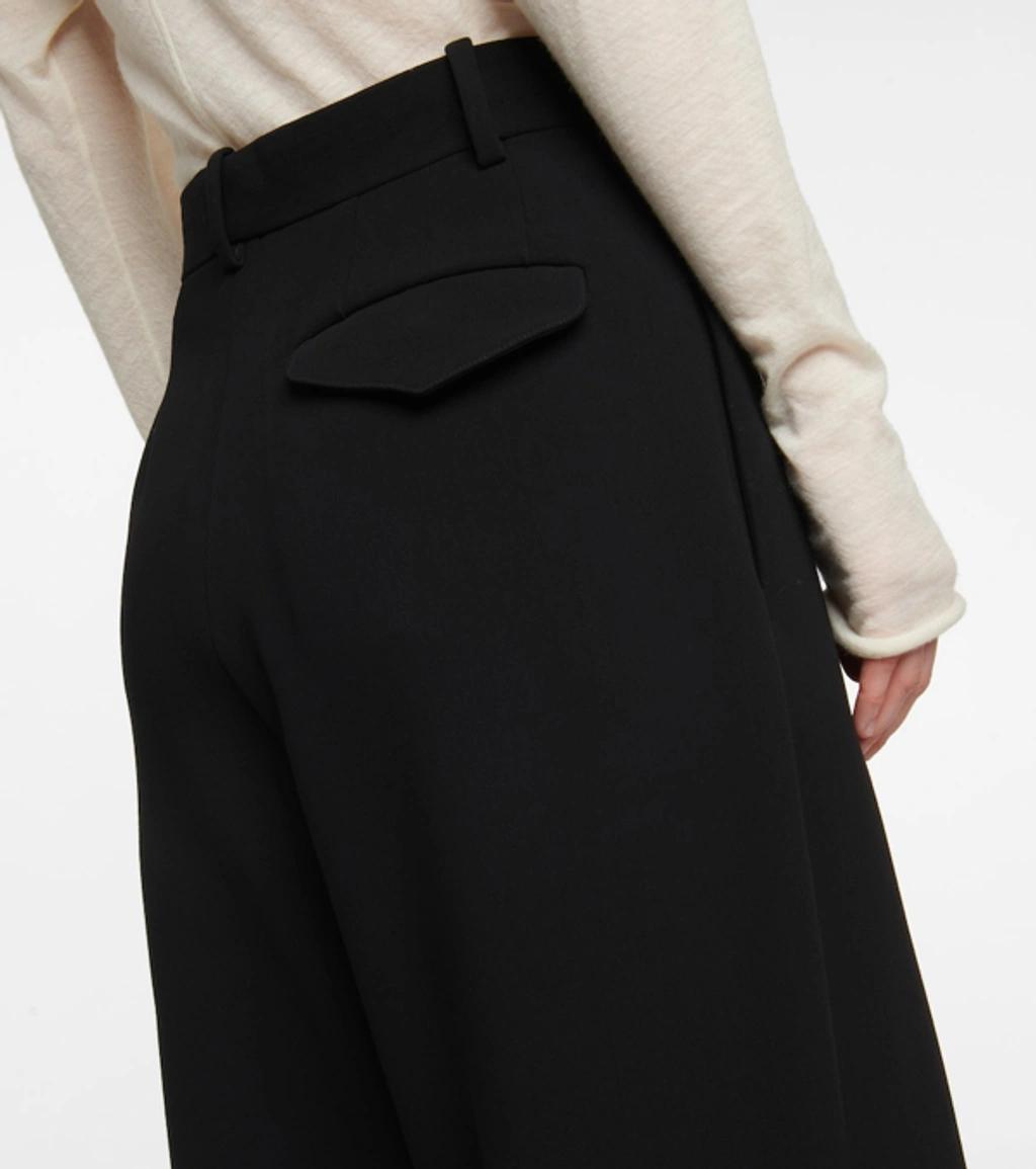 THE ROW Rufus Wool Wide-leg Pants In Black Product Image