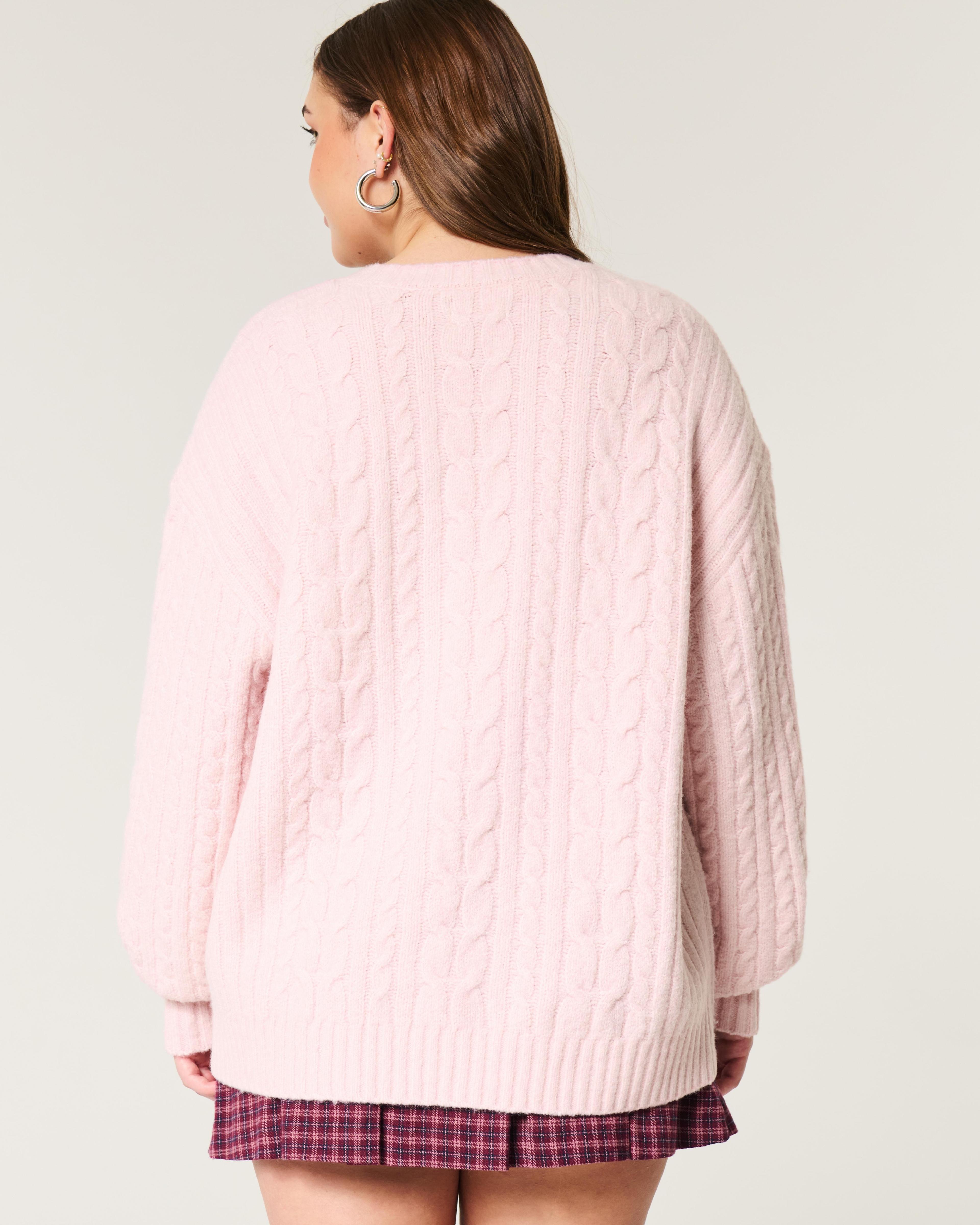 Hollister Comfy Cloud Cable-Knit Crew Sweater Product Image