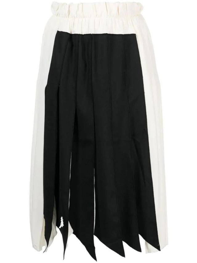 Pleated Panel Handkerchief Skirt In Black   Product Image