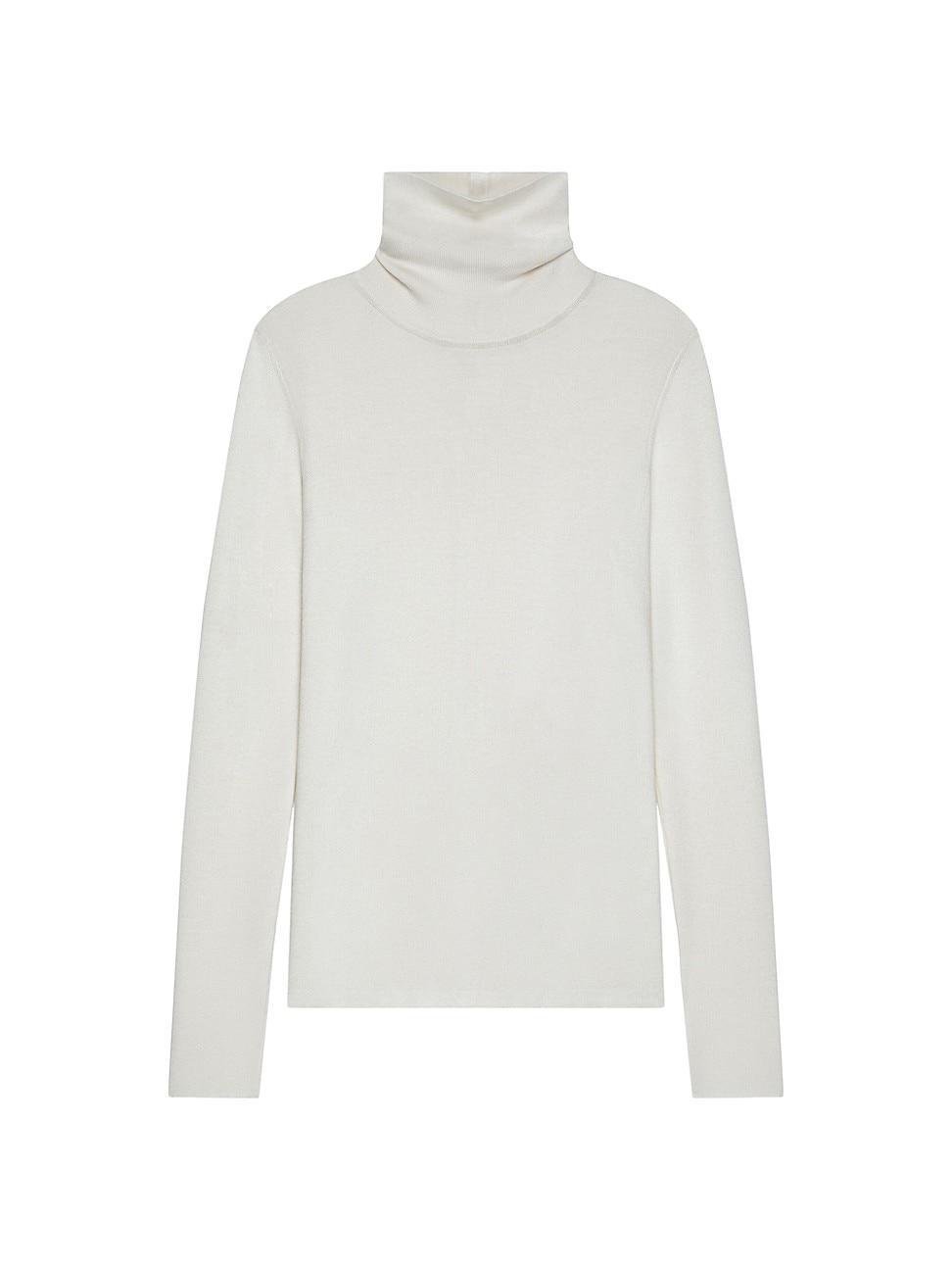 Mens Turtleneck Sweater in Wool and Silk with Pearls Product Image