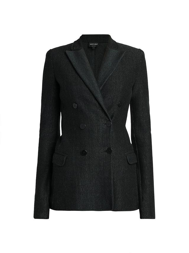 Womens Double-Breasted Jersey Jacket Product Image