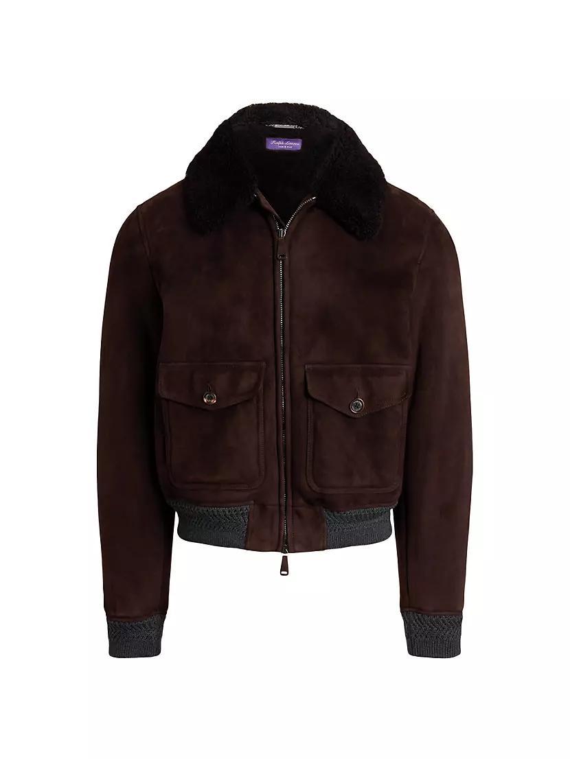 Welles Straight Shearling Bomber Jacket Product Image