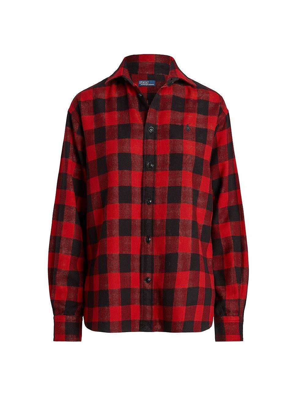 Womens Plaid Cotton Twill Shirt product image