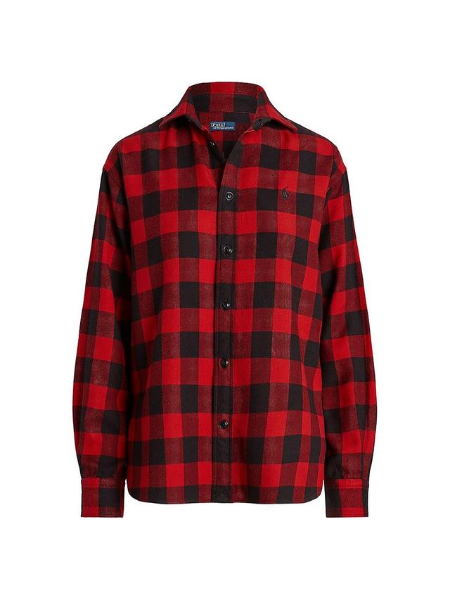 Womens Plaid Cotton Twill Shirt Product Image